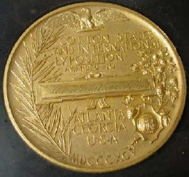 1895 Atlanta Cotton States Exposition Gold Medal