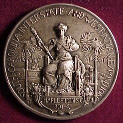 Silver Award Medal 1902 Carolina Interstate and West Indian Exposition